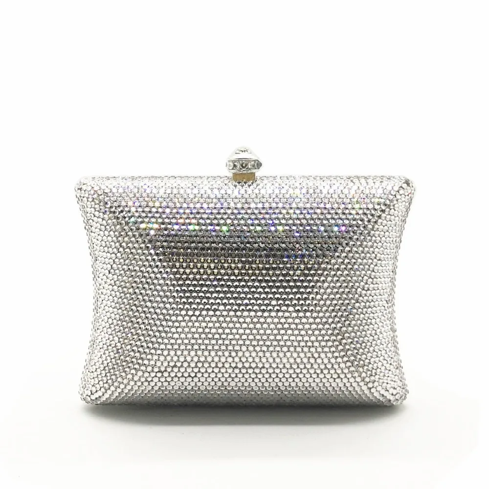 gold/silver Diamond Crystal clutch mini Purse Evening Bags Women Metal
