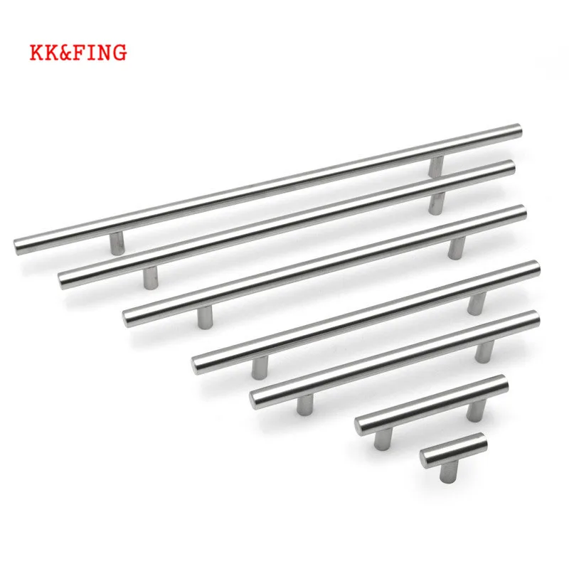 

KK&FING 50-350mm T Bar Stainless Steel Cabinet Handles Diameter 10mm Kitchen Cupboard Door Pulls Drawer Knobs Furniture Hardware