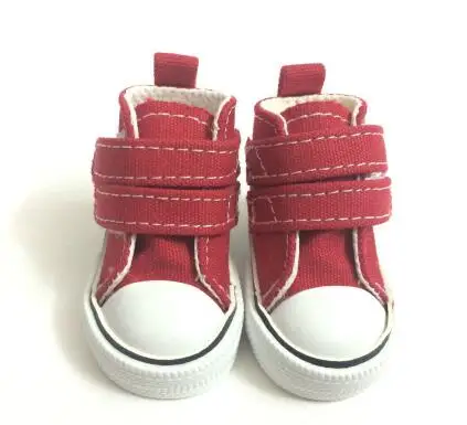 BEIOUFENG парусиновые кроссовки обувь для Paola Reina куклы аксессуары, 1/4 обувь для кукол BJD спортивная обувь для Corolle, мини кукольные сапоги - Цвет: red