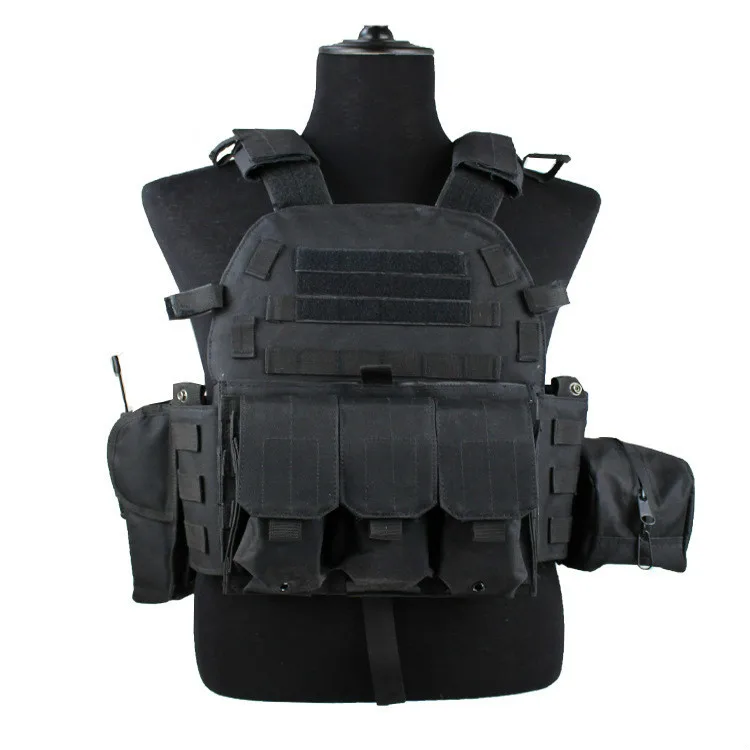 Tactical 6094 Vests 600D Nylon Molle Tactical Vest Body armor Hunting plate Carrier Airsoft triple magazine Pouches Combat Gear