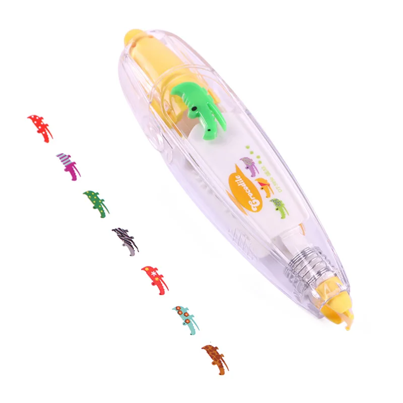 Cute Novelty Decorative Correction Tape Correction Fluid School & Office Supply Yellow crocodile