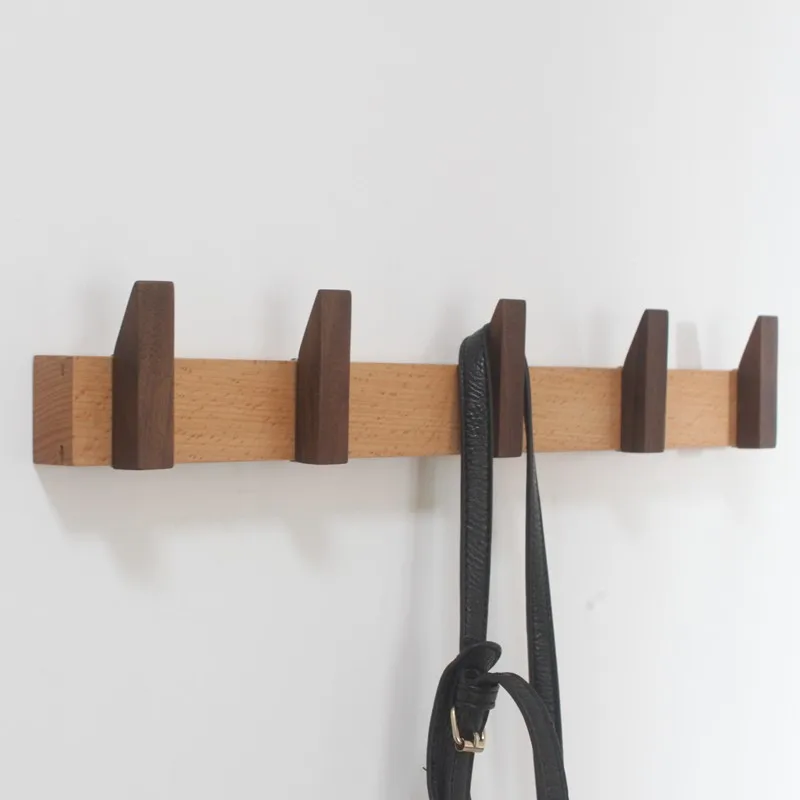 Best Seller Massive Wood Decorative Hooks Behind The Door Cloak Rack Creative Hanging Solid Wood