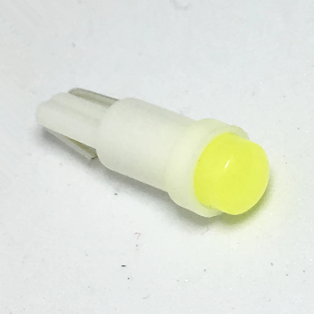 

1pcs T5 Led Car Interior 1 SMD Light Car Auto Side Wedge Light Ceramic Dashboard Gauge Lamp Instrument Ceramic Bulb DC 12V