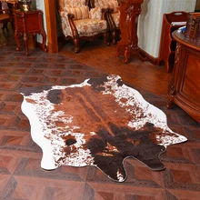 140x200 см искусственная воловья кожа напечатанный ковер бархат мех простой пушистый гостиная ковры для спальни и ковры имитация шкуры коврики