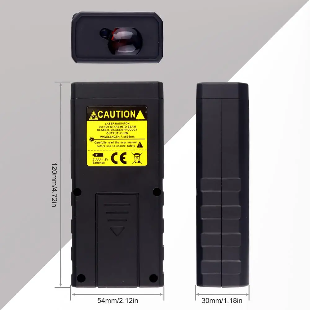 Borbede Laser Distance Meter 80M 100M 120M 150M Handheld Portable Rangefinder Laser Measure Tape