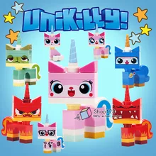 100 шт./лот друзья Супер герои мультфильма Unikitty Angry Astro Biznis Kitty очки строительные блоки игрушки для детей