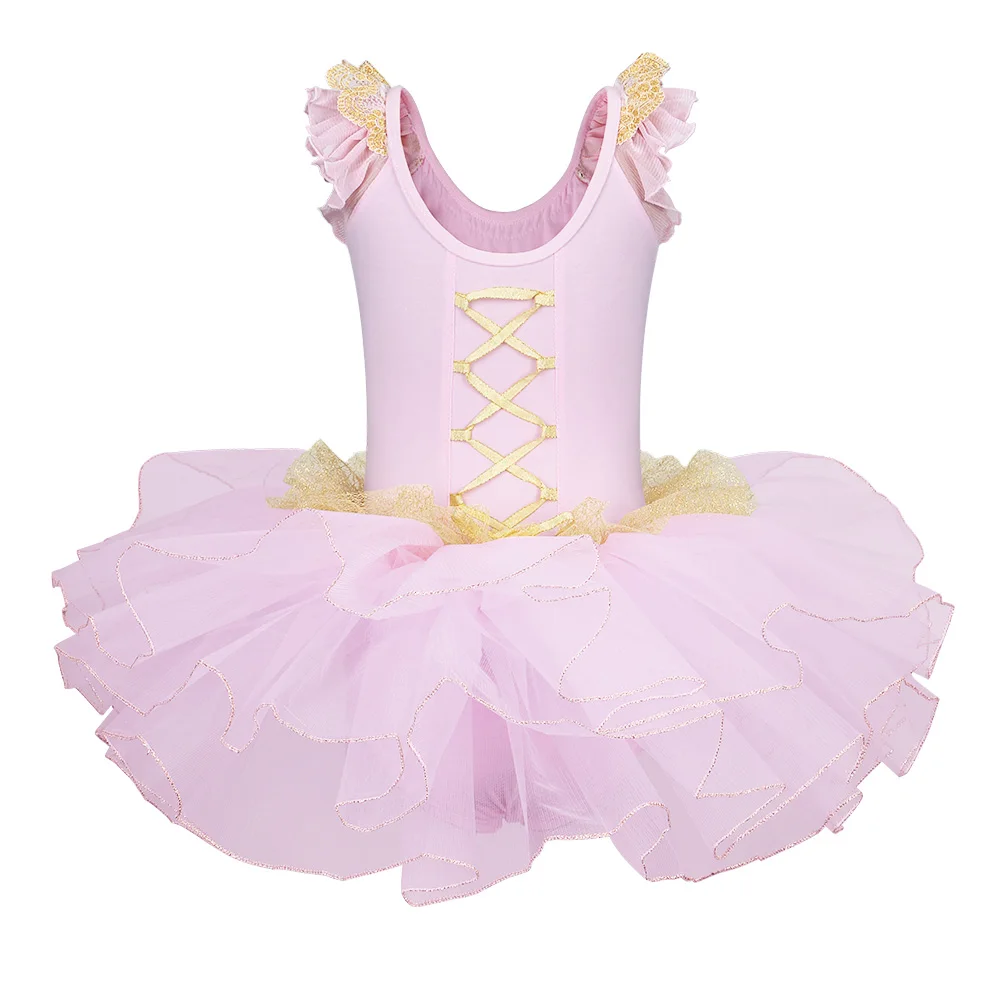 BAOHULU/розовое хлопковое балетное платье для девочек; детская балетная пачка; одежда для балерины; детская Одежда для танцев