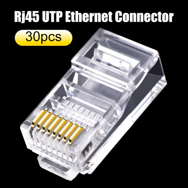 CNCOB RJ45 Connectors Shielded 8P8C 100PCS FTP Network Plug For Cat5 Cat5e Stranded Cable CNCOB RJ45 Connectors Shielded 8P8C 100PCS FTP Network Plug For Cat5 Cat5e Stranded Cable
