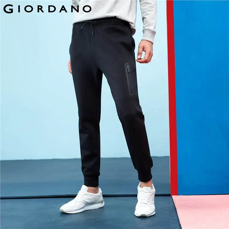 Giordano Men Interlock Jogger Pants Zip Pocket Sweatpants