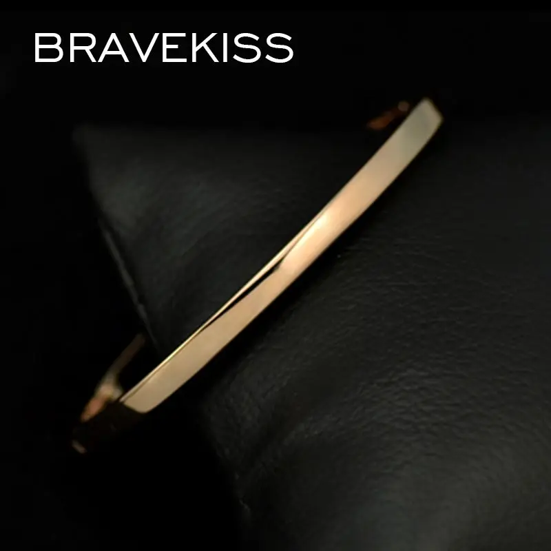 BRAVEKISS модные браслеты цвета розового золота для женщин Новые Модные Ювелирные изделия Подарки Австрийские кристаллы манжеты браслеты BJB0073A