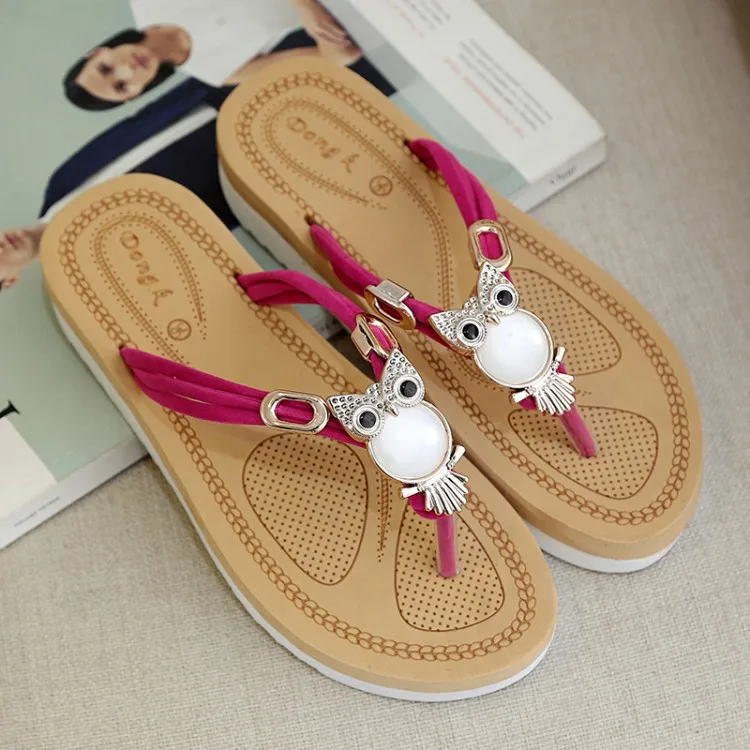 

Women's Sandals 2019 Summer Flats Sandals Bohemia Style Flip Flops Sandale Femme Ladies Sandals Slip On Women Casual Shoes
