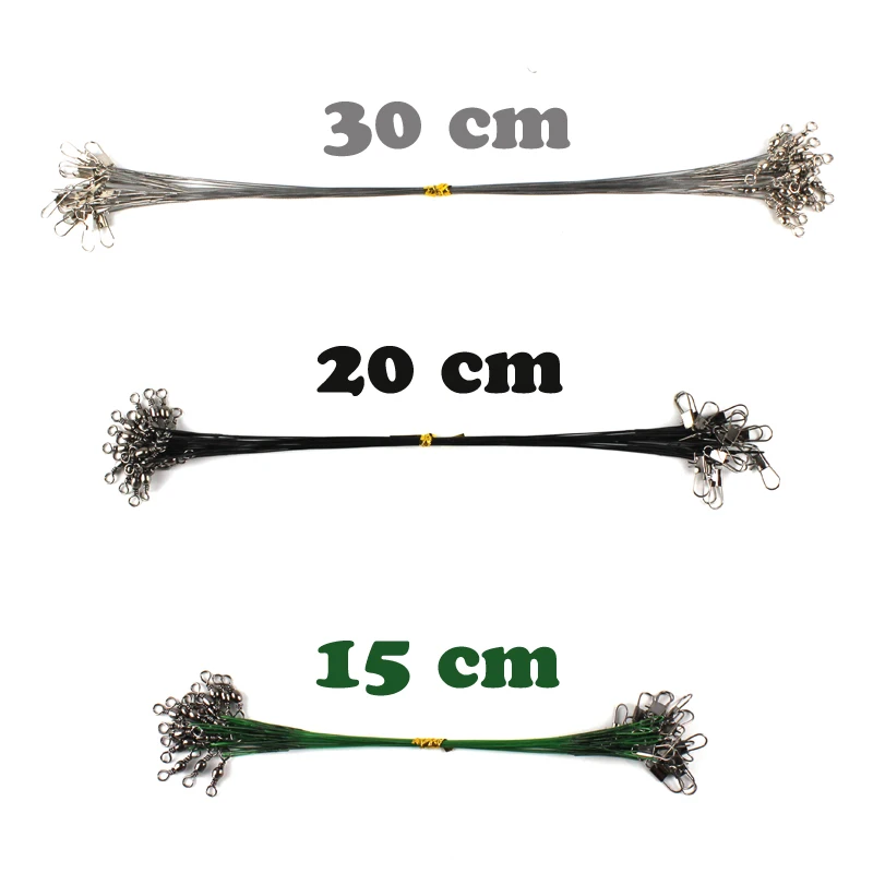60 шт./лот анти-укус рыболовные провода линии трассировки проволочный вдеватель с шарнирным соединением Дуо-запор Fly поводок для рыболовного грузила леска 15/20/30 см X318