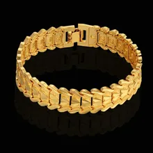 Мужские браслеты Braslet сердце золотого цвета 15 мм 19 см массивная большая цепь браслеты для мужчин подарки