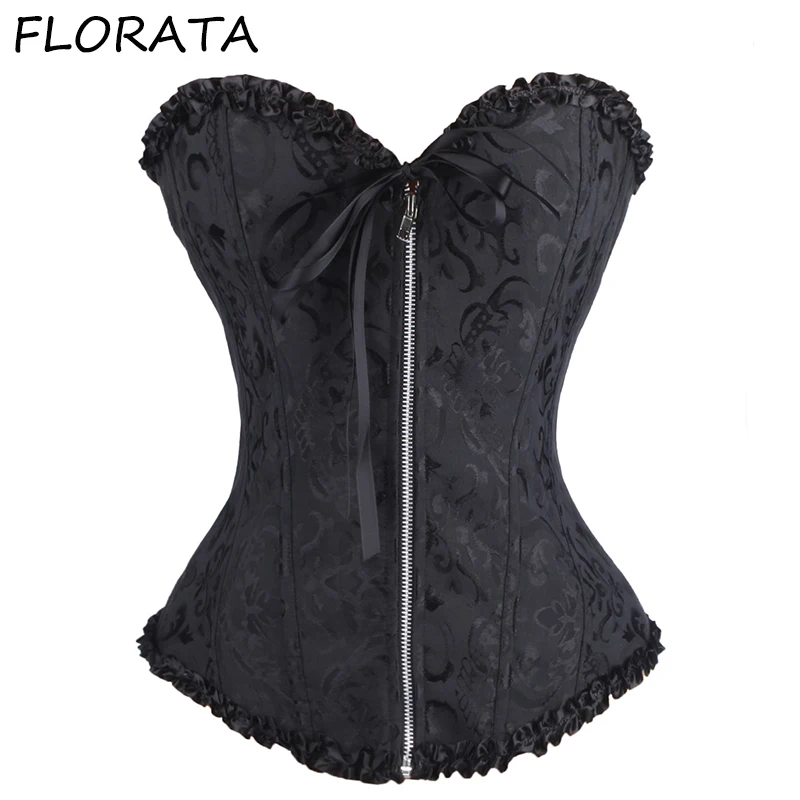 FLORATA Steampunk Corsets&Bustiers Gothic Waist Cincher Women