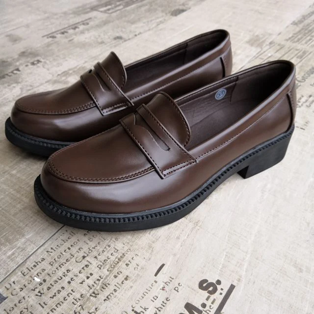 Japanese Black Brown School Shoes 3