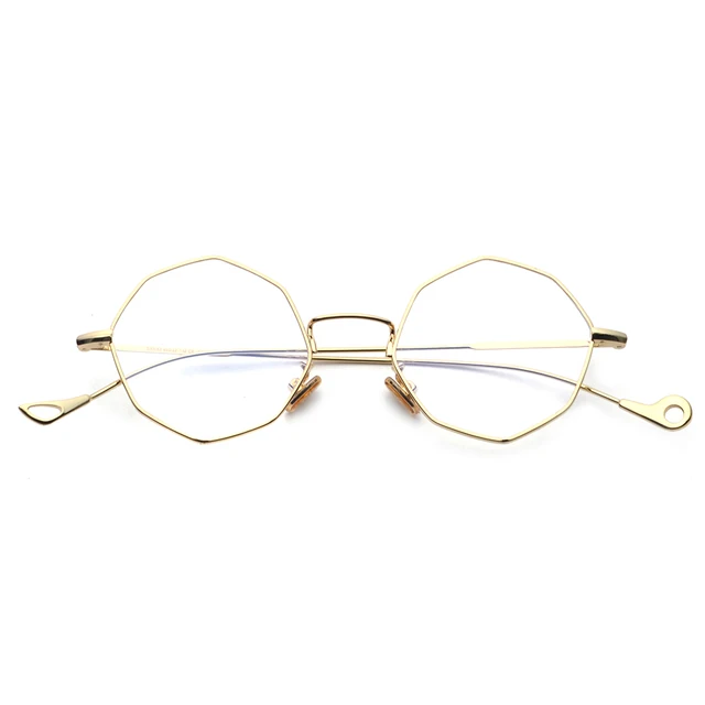 quality fashion brand gold glasses frames women vintage men