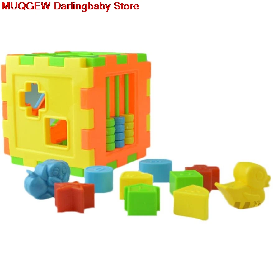 

Plastic Blocks Children Box Educational Kids Game Learning Geometry Fun Funny Gadgets Novelty Interesting Toys For Children Gift