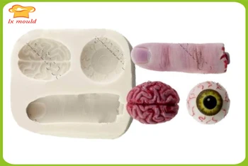 

[LXYY baking] LX mold silicone turn sugar zombie brain eyes broken finger Halloween