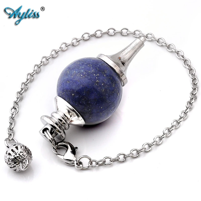 Frugtbar hårdtarbejdende Effektivitet Ayliss Natual Stone Pendulum Dowsing Divination Healing Point Chakra Ball  Bead Wicca Chain Dyed Lapis Dowsing Pendulum Jewelry|healing point|lapis  lazulipendulum divination - AliExpress