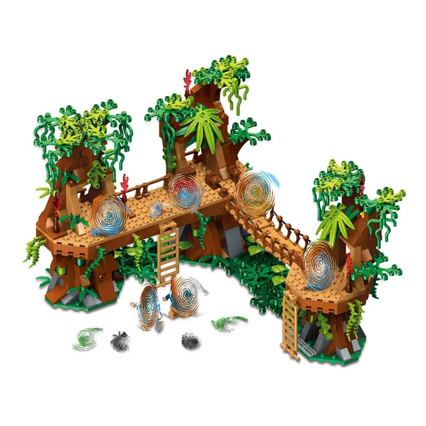 

686pcs DIY Assemble My World Tree House Minecrafted Action Figures Building Blocks Compatible Legoed Brick Toys For Children