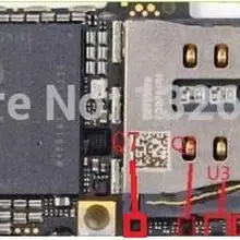 5 компл./лот = 20 штук, Q7+ Q3+ U3 Главная Кнопка ic+ DZ101_RF SIM чип управления ic для iPhone 5 5G, до Гонконга