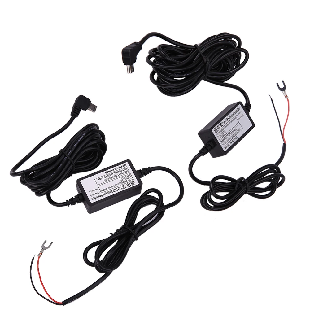 مصغرة USB باستخدام الأسلاك DC شاحن سيارة كيت 12 فولت 1.5A 3 متر/4 متر ل داش كاميرا كاميرا مركبة مسجل دي في أر حماية الجهد المنخفض