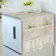 Льняная Бытовая однодверная/двухдверная крышка холодильника с сумкой для хранения холодильника/чехол для микроволновой печи/стиральной машины Пылезащитная крышка