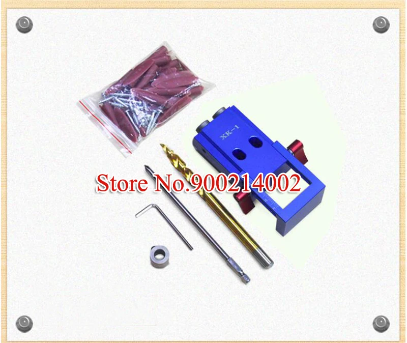 

Box Packing Mini Kreg Style Pocket Hole Jig Kit System For Wood Working Joinery Step Drill Bit Power Tool Accessories Wood Work