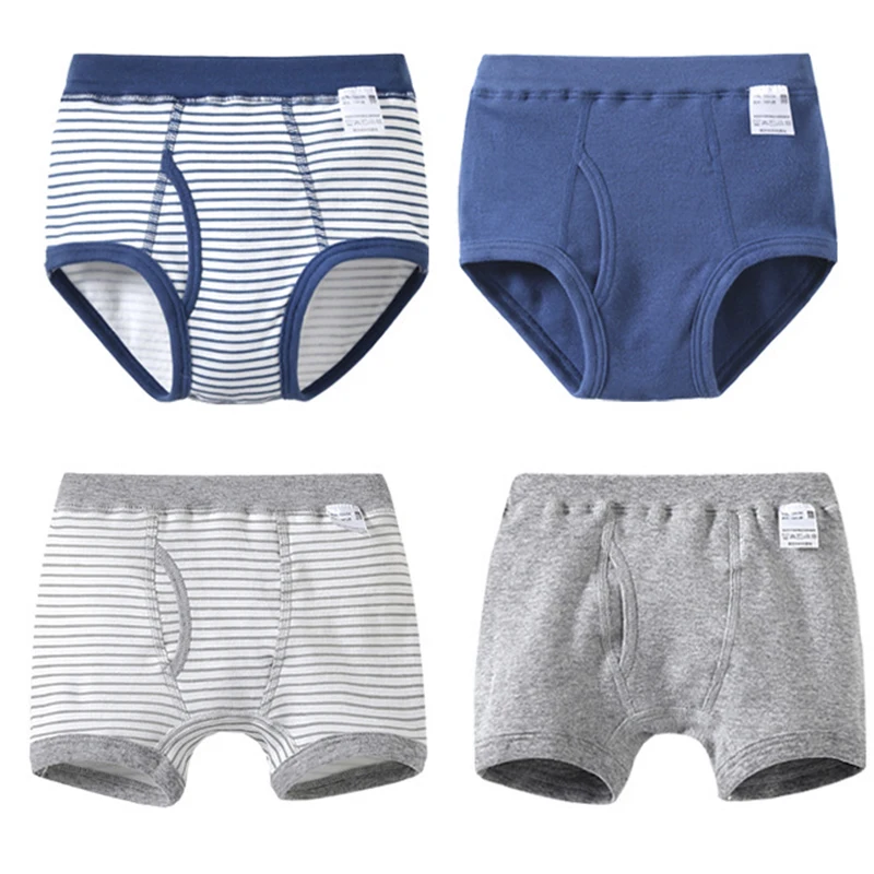 

4 Pcs/Lot Kids Boys Briefs and Boxers Set Soft Organic Cotton Children's Boxer Shorts Panties Kid Boy Underwear Baby Clothes