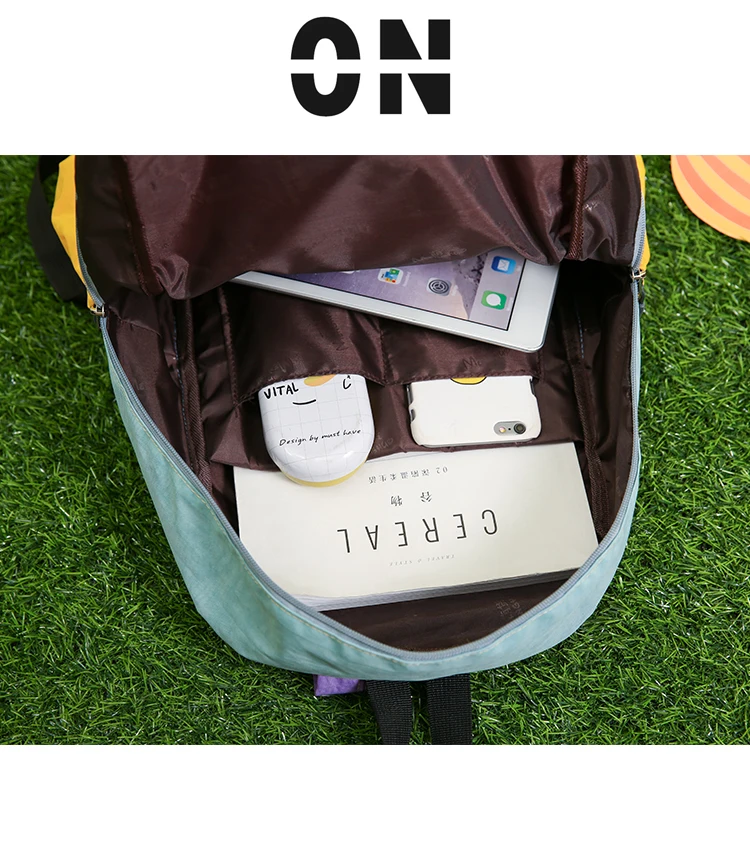 Menghuo Brand 2017 Women Preppy Macarons Panelled Waterproof Nylon Backpack Rucksack Ladies Fashion Shopping Travel Bags Mochila (37)