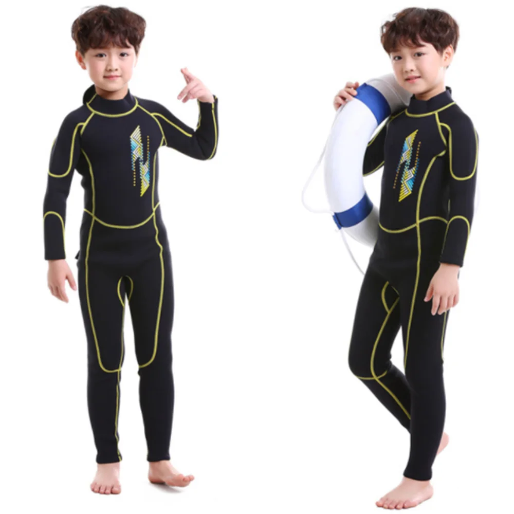 

Kids Swim Diving Suit Neoprene Wetsuit Children Keep Warm Snorkeling Surfing One-piece Long Sleeves UV Protection Swimwear