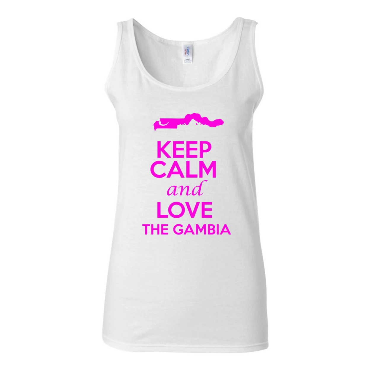 Junior Keep Calm And Love The Gambia Country Patriotic Novelty Sleeveless Tank Top 1293 (4)