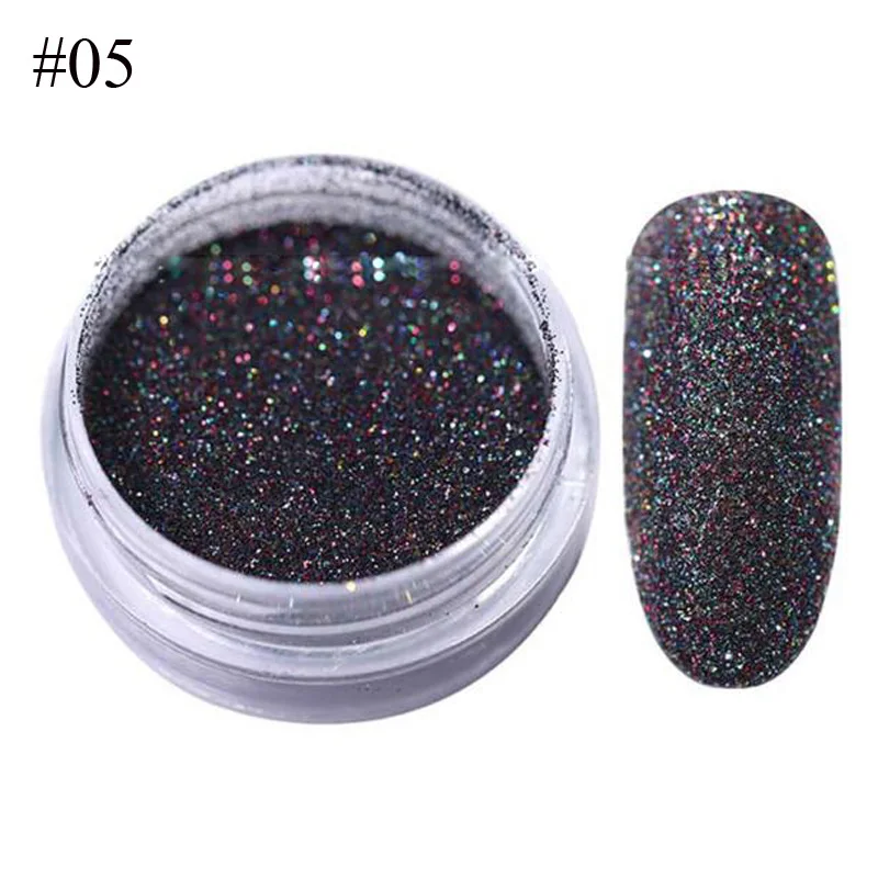 2pcs Color 5 Bittb 2 шт., градиентный блеск для ногтей, порошок, лазерная голографическая блестящая сахарная Хромовая пудра для ногтей, набор для украшения ногтей «сделай сам» - Цвет: 2pcs Color 5