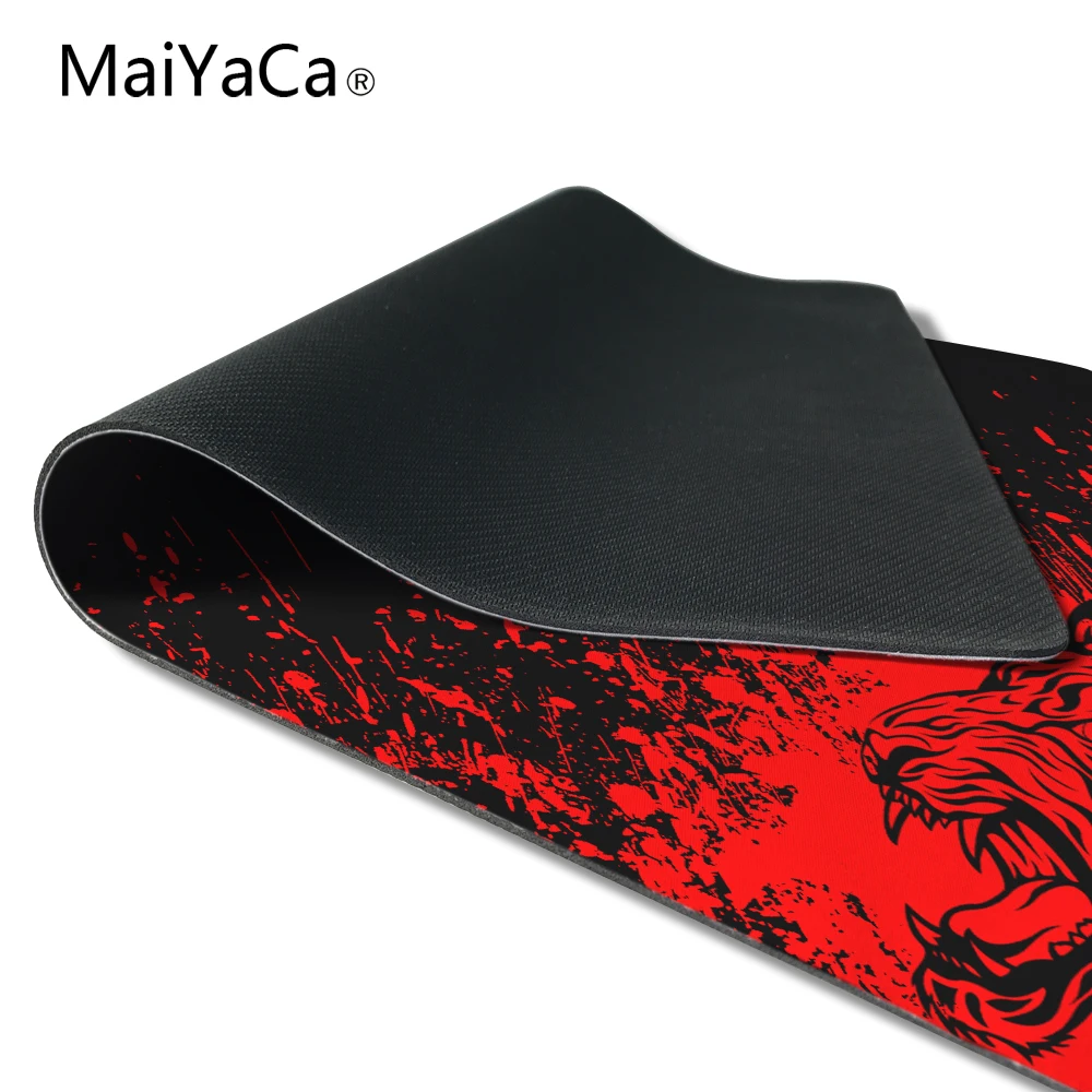  MaiYaCa Tiger Head Mouse Pad with Edge Locking 900x400 Tiger Mouse Mat Pad for csgo/league of legen