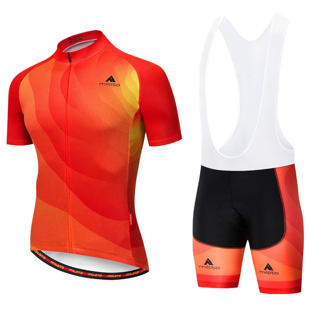 

MILOTO 2019 Men Cycling Jersey Sets Short Sleeve Jersey Pro Team Cycling Clothing Road Bike & Mtb Riding Apparel Ropa Ciclismo