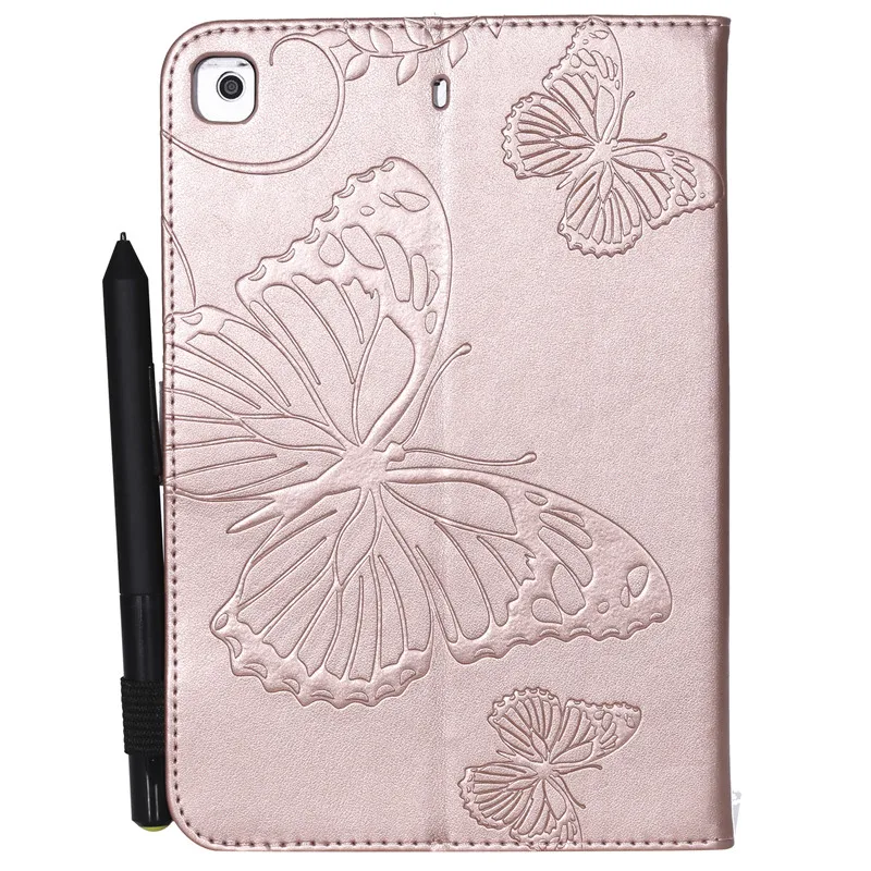 Wekays For Coque Apple IPad Mini 4 Cartoon Butterfly Leather Fundas Case For IPad Mini 4 Tablet Cover Case sFor Ipad Mini4 Kids