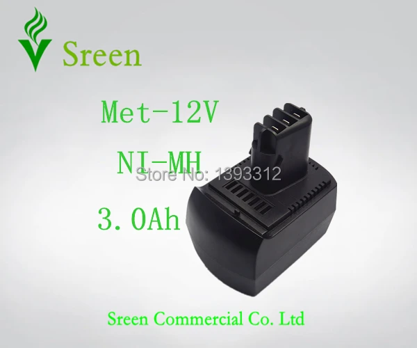 

New 12V Ni-MH 3000mAh Rechargeable Power Tools Battery Packs Replacement for METABO BSZ12 BS12SP Free Shipping
