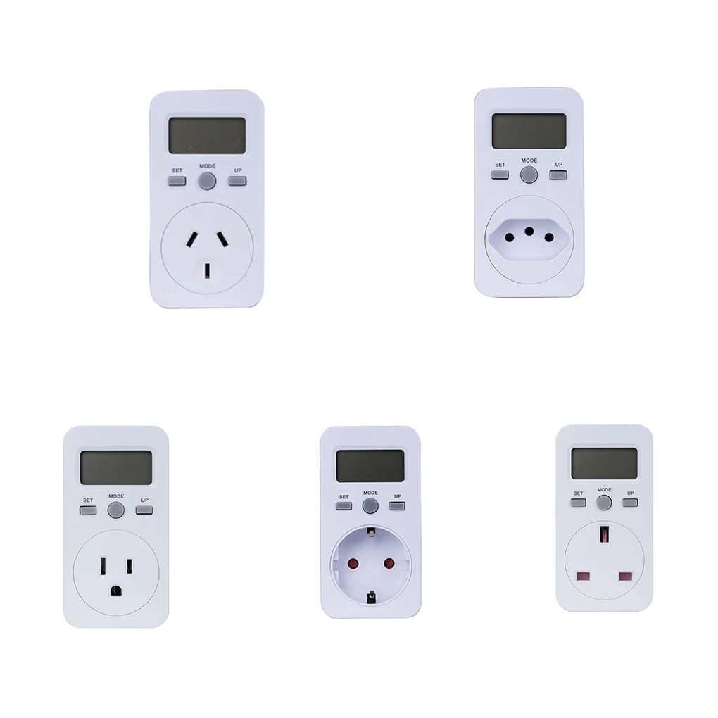 

LCD Digital Energy Meter Socket Plug-in Power Detector Electric Test Energy Meter W KWH Price Wattmeter