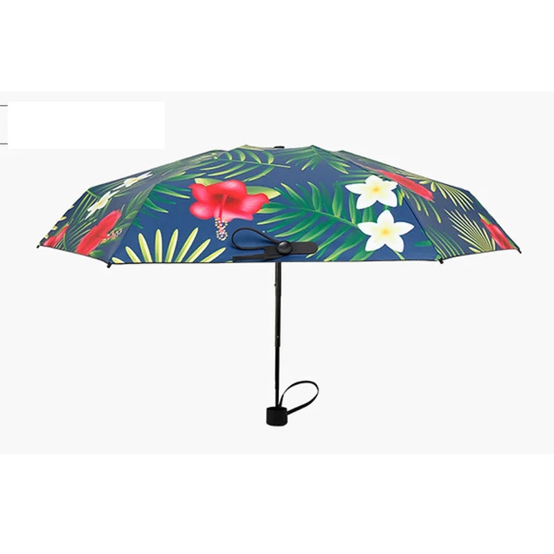 Ceny Mini mała parasolka z przezroczystą kieszenią parasol chroniący przed promieniowaniem ultrafioletowym wiatroszczelne pięć parasole składane kompaktowe parasole przeciwdeszczowe dla dzieci