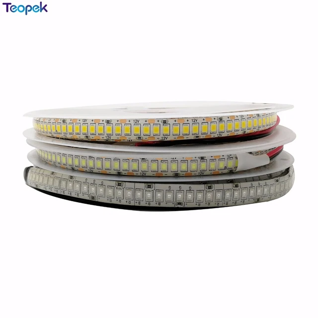 LED Strip 2835 240 LEDs/m DC12V High Brightness 1200 LED Single Row  Flexible LED Light Warm White / White RGB 5m/lot - AliExpress