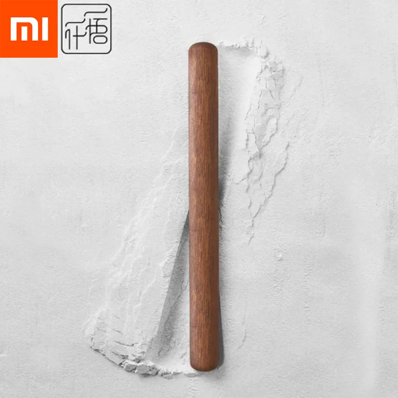 Xiaomi Mijia натуральное бревно Скалка мелкая шлифовка без дополнительного химического покрытия антипригарные инструменты для приготовления пищи 32*400 мм - Цвет: 1 Pcs