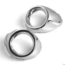 Пара 2 шт. Передняя противотуманная фара декоративная крышка для 2012 Ford Fox Гальваническая серебряная яркая передняя противотуманная фара рамка