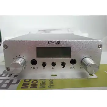 15W FM transmitter ST-15B stereo PLL FM radio & broadcast transmitter with Power supply 87MHz-108MHz-100khz,whosesales