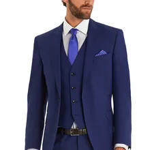 Новое поступление для мальчиков, смокинги, Темно-синие жениха заостренный лацкан Свадебные/ужин Костюмы Best Man жениха(пиджак+ штаны+ галстук+ жилет) B418