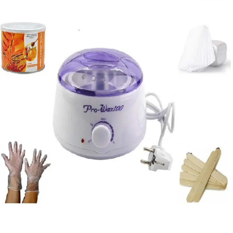 Murah Depilatory Waxing Kit Termasuk Putaran Pemanas Lilin + 500G Lilin + Strip + Kayu Spatula + Sarung Tangan untuk Bikini Tubuh Rambut Removal spesifikasi Depilatory Waxing Kit Termasuk Putaran Pemanas Lilin + 500G Lilin + Strip + Kayu Spatula + Sarung Tangan untuk Bikini Tubuh Rambut Removal
