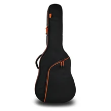 Thicken Steel-String Classical Guitar Bag Case Backpack Guitarra Bass Accessories Parts Carry Black + Orange 36 inch