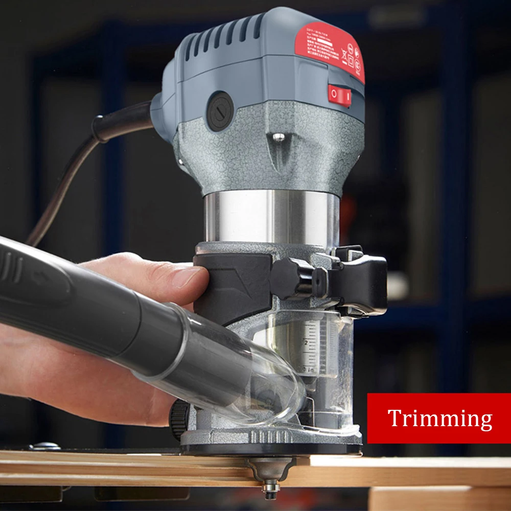  220V 600W Woodworking Trimming Machine Power Tools Multi-function Home Decoration Engraving Wood Mi