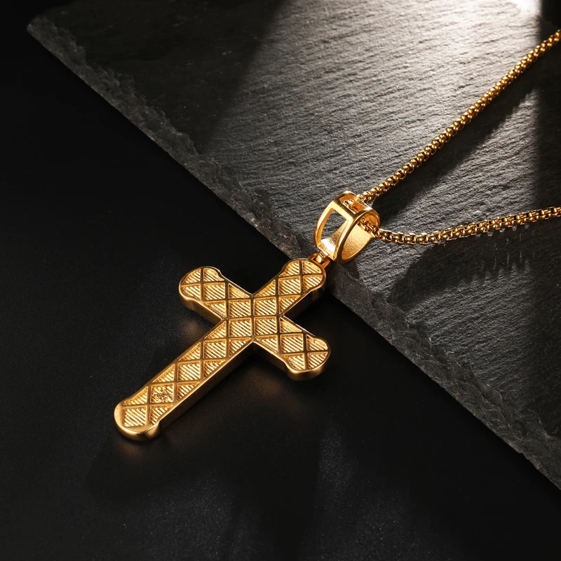 D & Z новая роскошь Iced Out Bling Хрустальный Крест Ожерелье христианский Иисус