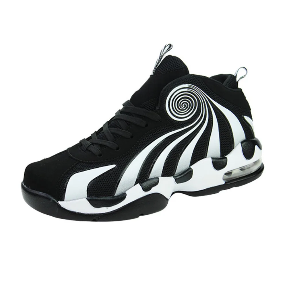 2019 Men's shock-absorbing non-slip basketball shoes fashion comfortable breathable sneakers basketball shoes high top 40J1 (2)