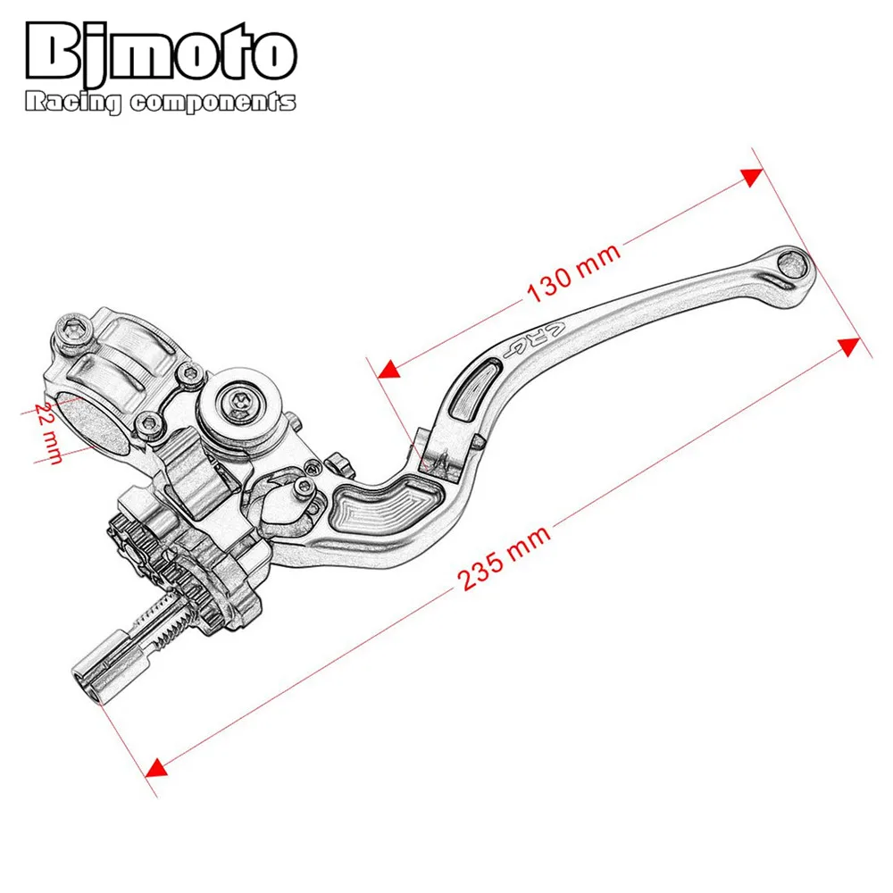 BJMOTO 22 мм 7/" Руль с ЧПУ Регулируемый складной трюк рычаг сцепления окунь в сборе для Honda Suzuki Yamaha Kawasaki Triumph